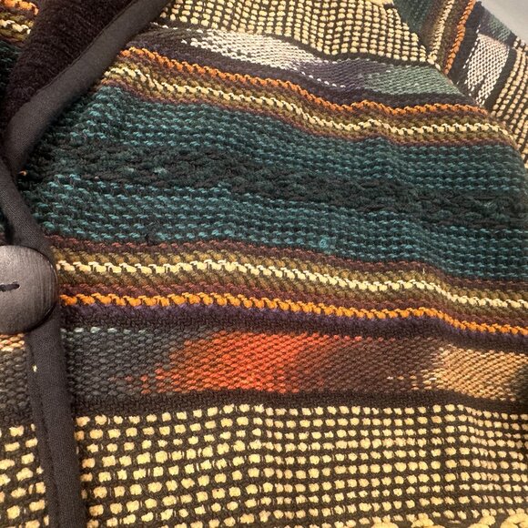 New Identity Southwest Tapestry Blazer Women Cropped Shawl Collar Western Cotton - Picture 5 of 16